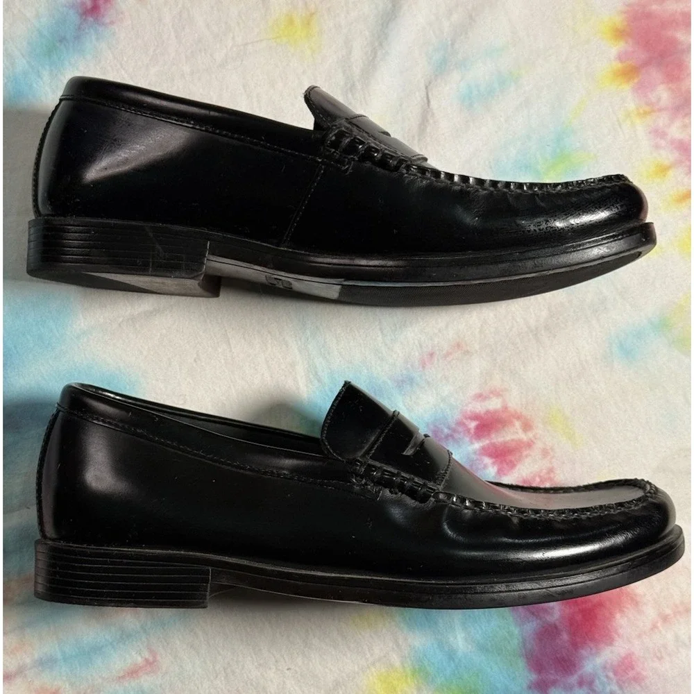 Rockport Classic Men's Size 11.5 Black Leather Penny Loafer Shoes EUC